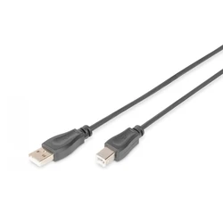 Καλώδιο USB Digitus USB 2.0 connection cable Typ A -B M/M 1.8m, be