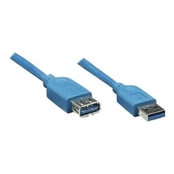 Καλώδιο USB Techly USB3.0 extension Male/Female TypA 1m Blue