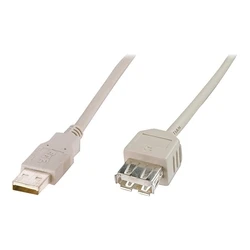 Καλώδιο USB Digitus USB 2.0 extension Typ A -A M/F 1.8m,beige