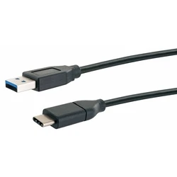 Καλώδιο USB Schwaiger 3.1 M. C->3.0 TypA 1,00m Black