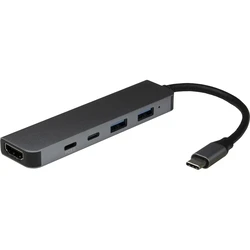 USB Hub Inter-Tech Argus H-469-01 5in1 USB-C,HDMI 4K,PD100W