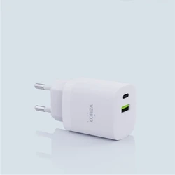 Φορτιστής Πρίζας Verico MOJO GaN 30W PD, 2-Port (USB-A & USB-C) WH retail