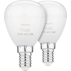 Smart Λάμπες LED Philips Hue Luster E14 2pack 5,1W 470lm White Amb. BT