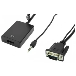 Αντάπτορας HDMI Accura VGA + minijack σε HDMI 0.2m