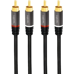 Καλώδιο RCA Logilink 2x RCA male - 2x RCA male 1.5m CA1203