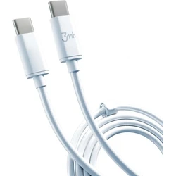 Καλώδιο USB 3MK Hyper USB-C σε USB-C 2.0m 100W λευκό