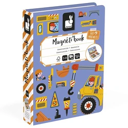 Παιχνίδι Κατασκευών Janod Magnetibook Εργοτάξιο