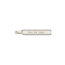 Wera 800/0 μικρή μύτη για αυλακωτές βίδες 0,40 x 2,5 x 30 mm (MPN 05058101001)
