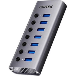 USB Hub Unitek USB-A 3.0 5 Gbps with 7-in-1 switch H1314A01-EU
