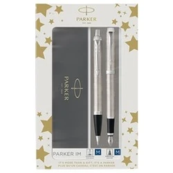 Στυλό Parker Fountain & ballpoint DuoSet IM Brushed Metal CC M Geschenkbox