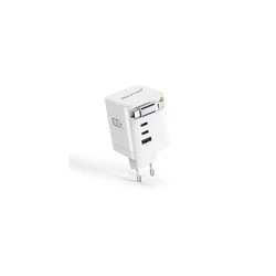 REALPOWER GaN Φορτιστής 100W λευκός (3x USB-C, 1x USB-A)