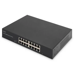 Network Switch Digitus 16-Port Gigabit, 19" unmanaged Black