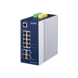 Network Switch Planet Industrial L3 8-Port 1000T + 4-Port 10G SFP+