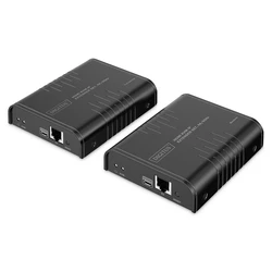 HDMI Extender Digitus Set KVM 4K/60Hz Black