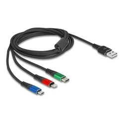 Καλώδιο USB Delock 3in1 Charging for Lightning/Micro-USB/USB C 2m