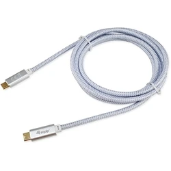 Καλώδιο Equip USB-C3.2->C Gen2 PD 100W St/St 3.00m White