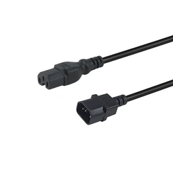 Καλώδιο Τροφοδοσίας Equip C14 ->C15 M/F Black 1.80m