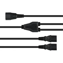 Καλώδιο Τροφοδοσίας Kabelmeister Y-appliance extension C20- 2xC13 black 2m