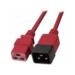 Καλώδιο Τροφοδοσίας Lindy IEC network extension C19 to C20 red 3m external bulk