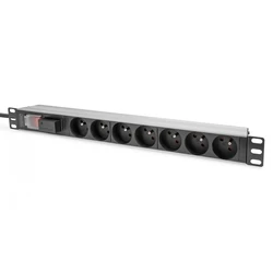 Πολύπριζο Rack Digitus PDU 1U 7xCEE7/5 FR 230V/16A Black