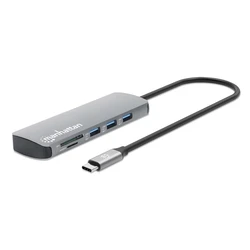 Docking Station Manhattan USB-C PD to HDMI 9-in-1 4K