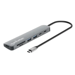 Docking Station Manhattan USB-C PD to HDMI 7-in-1 4K