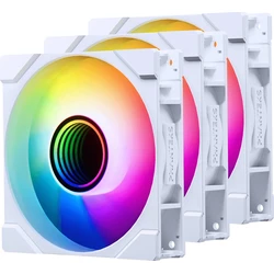 Case Fan 12cm Phanteks M25 Gen2 PWM D-RGB Fan, 3-Pack - Reverse Blade, White