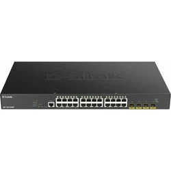 Network Switch D-Link 24-port Gigabit PoE Smart Managed with 4x 10G SFP+, 370Watts