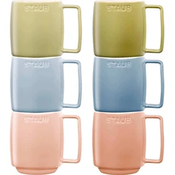 Κούπες Set of 6 Ceramic Mugs - Multicolor, 350 ml