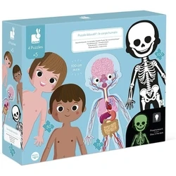 Παιδικό Παζλ Janod The human body 50, 75 i 100 el.
