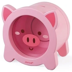 Κουμπαράς Ξύλινος Janod Wooden Piggy Bank