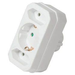 Ταφ Logilink socket adapter 3-fold / White