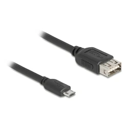Καλώδιο USB Delock USB 2.0 Micro-B M to USB Type-A F 1 m
