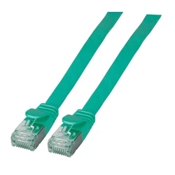 Καλώδιο Δικτύου EFB RJ45 flat U/FTP, Cat.6A, PVC, 0.5m, Green