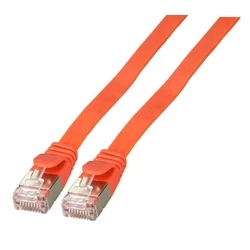 Καλώδιο Δικτύου EFB RJ45 flat U/FTP, Cat.6A, PVC, 0.25m, Red