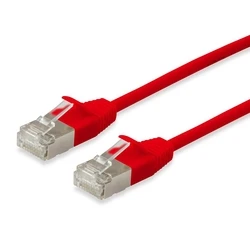 Καλώδιο Δικτύου Equip Cat6A Slim F/FTP 2xRJ45 1.50m Red LSZH polybag