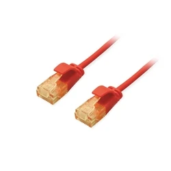 Καλώδιο Δικτύου Equip Cat6A Slim U/UTP 2xRJ45 0.50m Red LSZH polybag