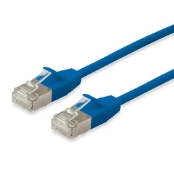 Καλώδιο Δικτύου Equip Cat6A Slim F/FTP 2xRJ45 1.50m Blue LSZH polybag