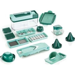 Πολυκόπτης Λαχανικών Genius Nicer Dicer Fusion Julietti Set 16pcs. mintGreen