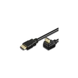 Καλώδιο HDMI Techly High Speed with Ethernet angled 5m sw