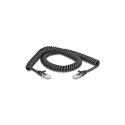 Καλώδιο Δικτύου Delock RJ45 spiral Plug to Plug Cat.5e 3m Black