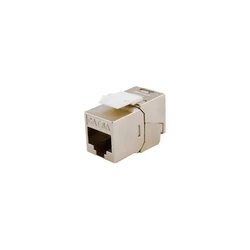Keystone Equip Jack shielded Cat6A LSA schlank wzf.8Stk sil