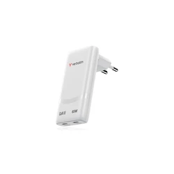 Φορτιστής Πρίζας Verbatim GaN III Fold ´n´ Go 2 Port 65W USB-C White