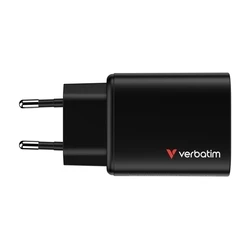 Φορτιστής Πρίζας Verbatim GaN III Essentials 3 Port 65W USB-A/C Black