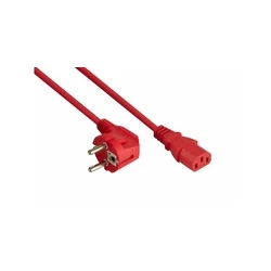 Καλώδιο Τροφοδοσίας Kabelmeister protective contact-M (90° angled) to C13 Red 1m