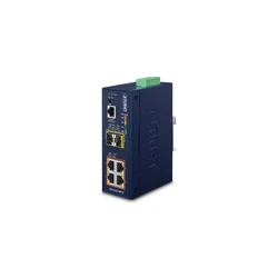 Network Switch Planet Industrial L2+ 4-Port 1000T 802.3at PoE + 2-Port SFP