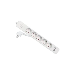 Πολύπριζο Equip CEE7/7 90°->5xSchuko/2xUSBA/USBC