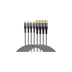 Καλώδιο USB EFB USB-A to USB-C set 60W QC 3A 0,5+1+2+3m Gray