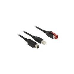 Καλώδιο USB Delock PoweredUSB Kab. 24v M > USB-B M + Hosiden 3Pin 3.0m