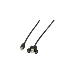 Καλώδιο USB EFB USB2.0 Extension B-B,M-Einbausocket,1m,sw,Classic